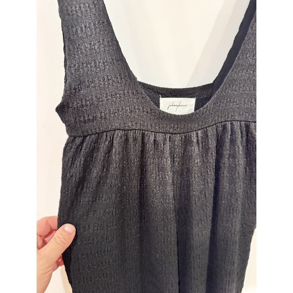 Johnny Becca Women XS Jumpsuit PANTS Romper Overall Wide Leg Ruched Retro - Picture 9 of 10
